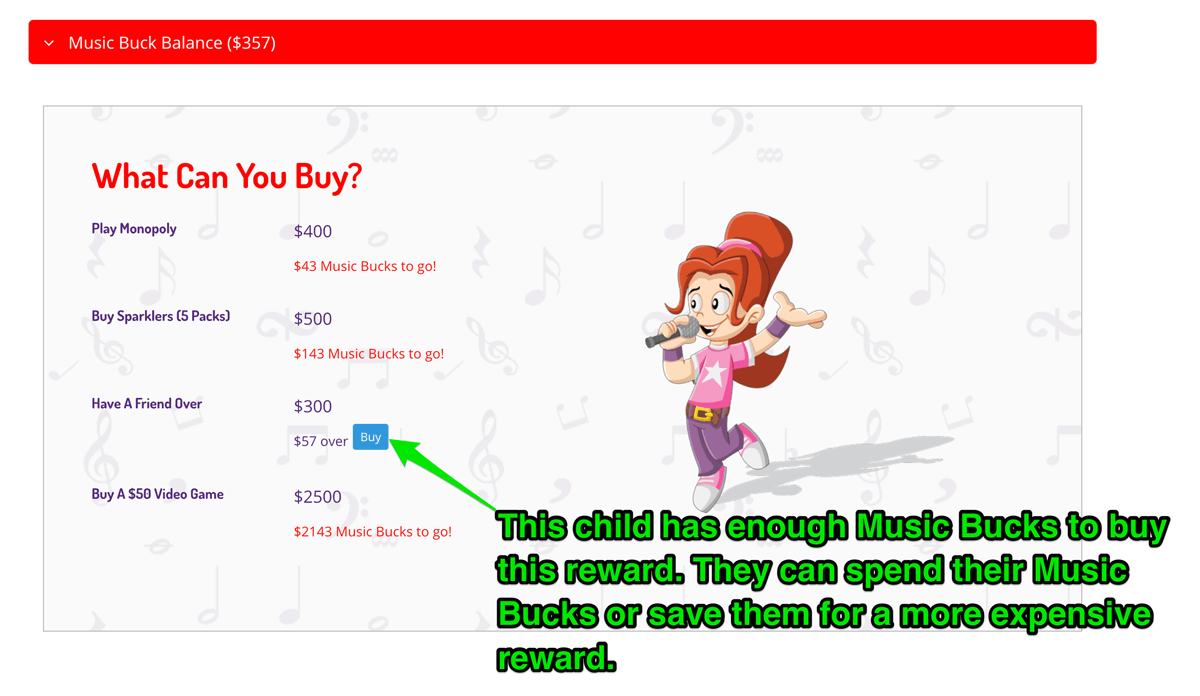 Music Bucks are like real money in a real bank account