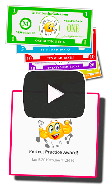 Motivational rewards for students to practice music