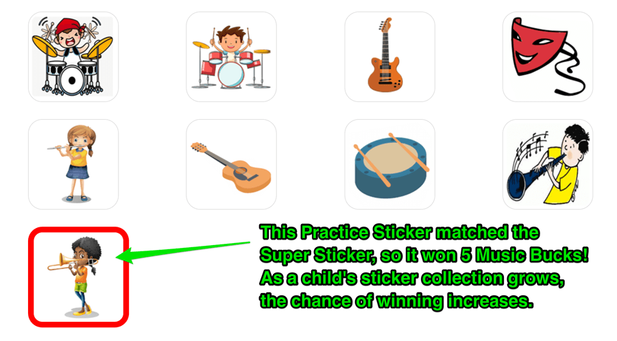Super Sticker winning practice sticker for kids